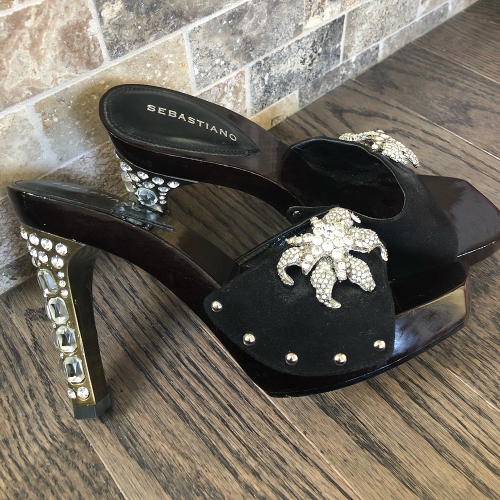 Black Crystal one of a kind shoe